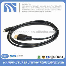 Micro HDMI to HDMI male Cable for mobile Droid Razr Atrix 2 Droid X HTC EVO 4G